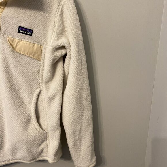 Patagonia Retool Snap T Pullover Fleece Womens Size S Ivory Jacket - Picture 6 of 10